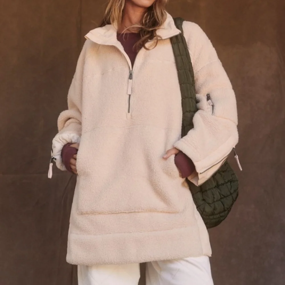 Free People Movement Viewpoint Midi Fleece Pink Pearl - Picture 5 of 11